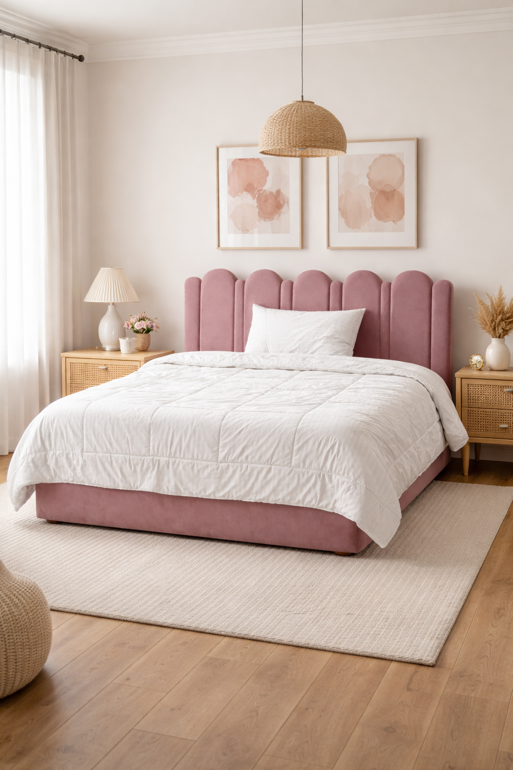 The Rosaline Blush Bed