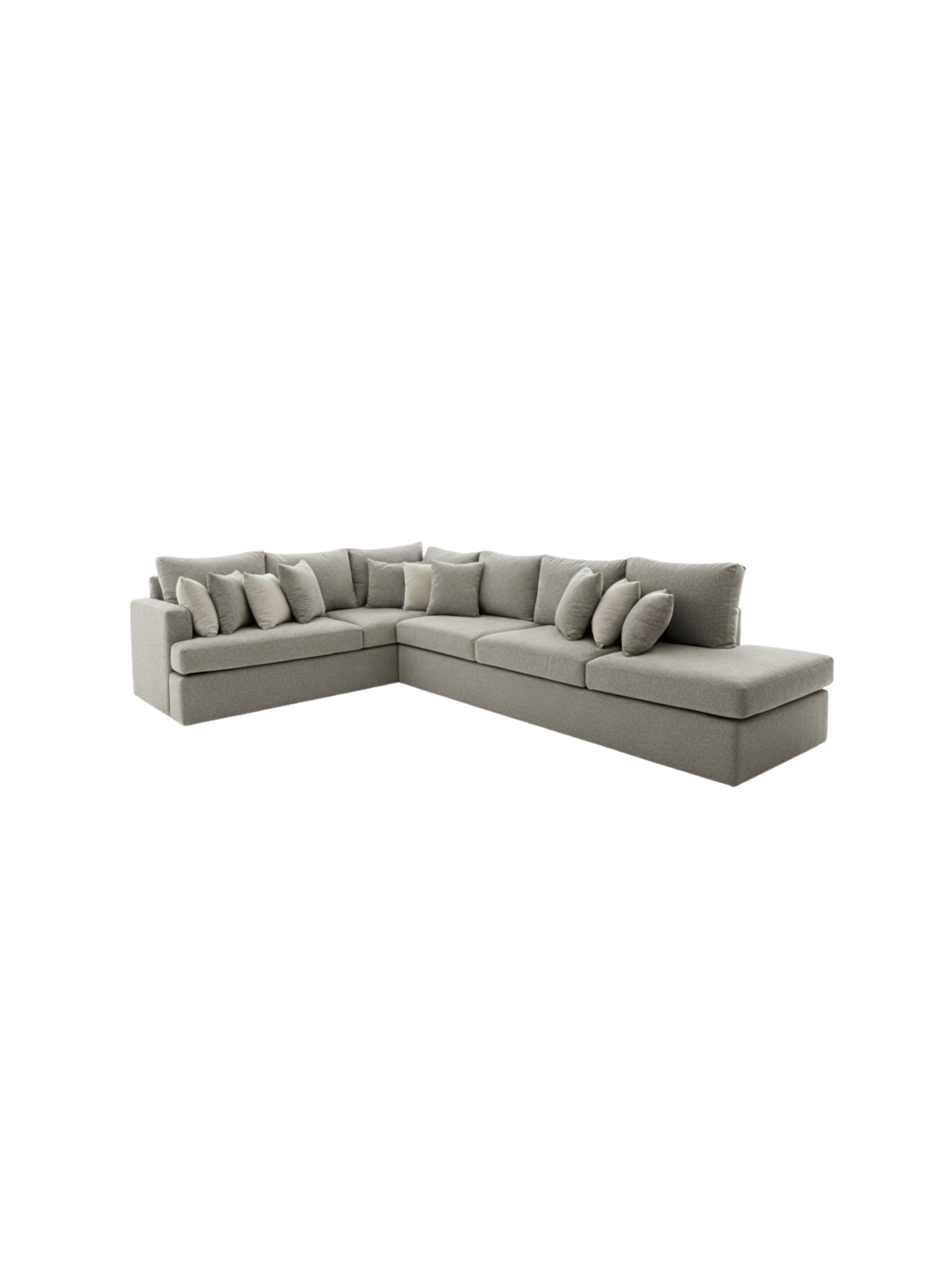 L-Shaped Fabric Sofa