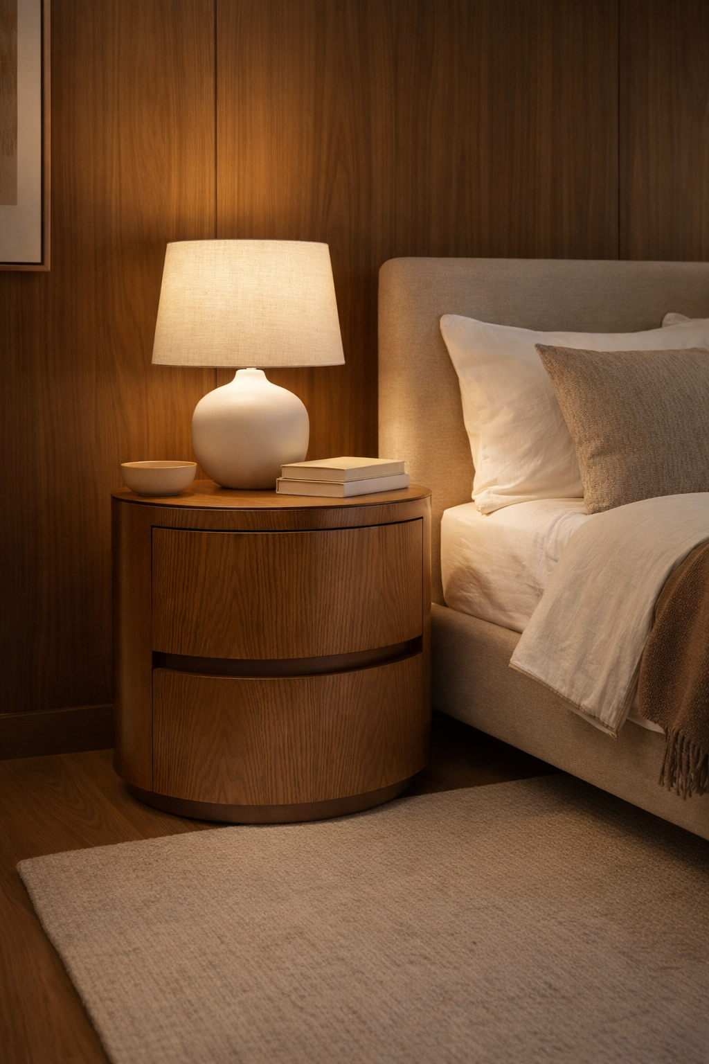 The Aurelio Round Nightstand